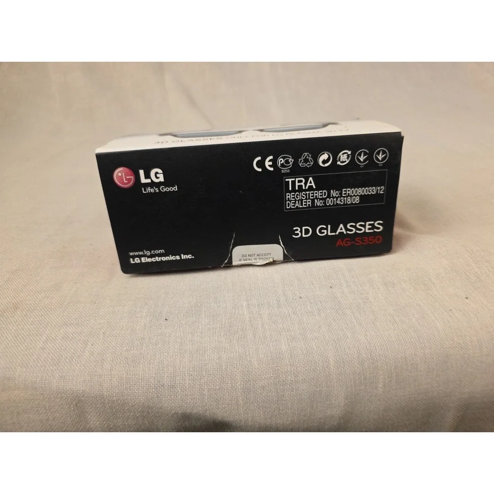 New/Open Box LG 3D Glasses AG S350 for LG Plasma 3D TV